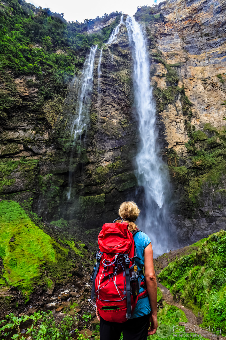 Wanderung zum Gocta Wasserfall (771 Meter Fallhöhe)