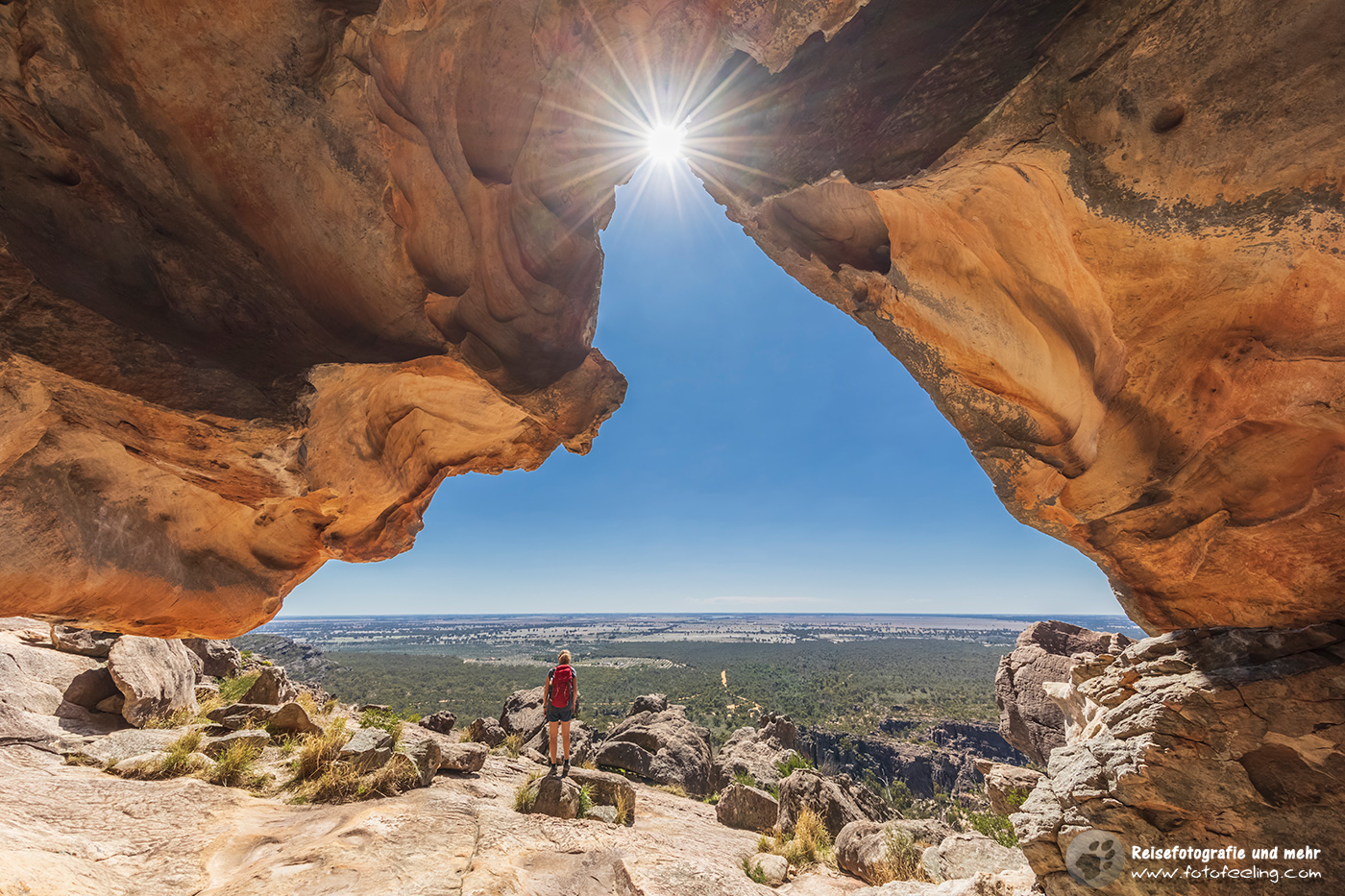 Andrea in der Hollow Mountain Cave