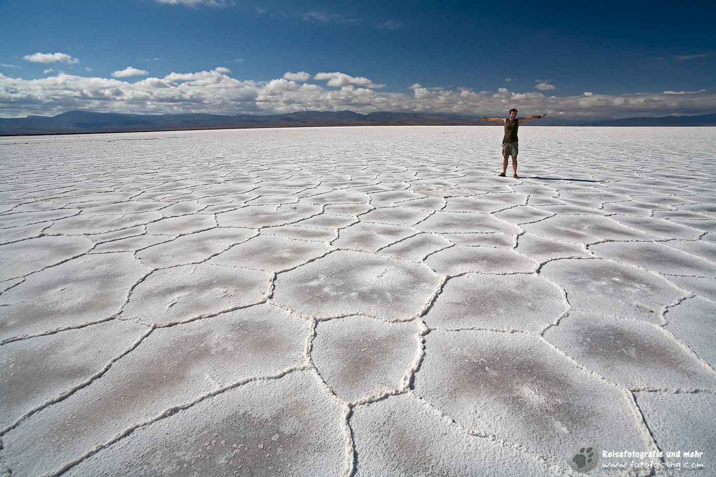 Salzstrukturen auf dem Salzsee Salinas Grandes