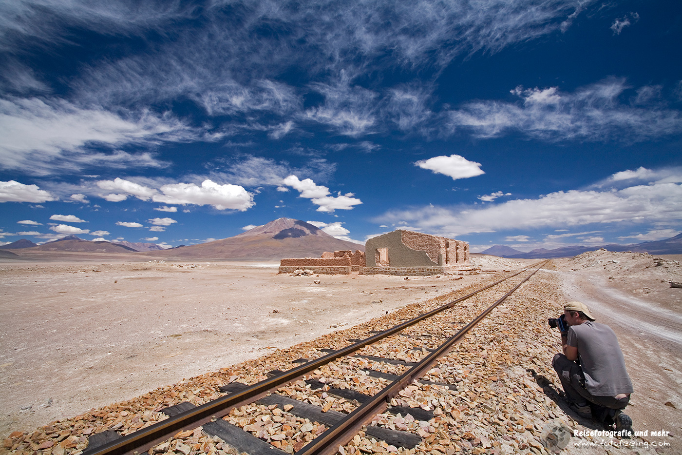 Bahngleise im Altiplano