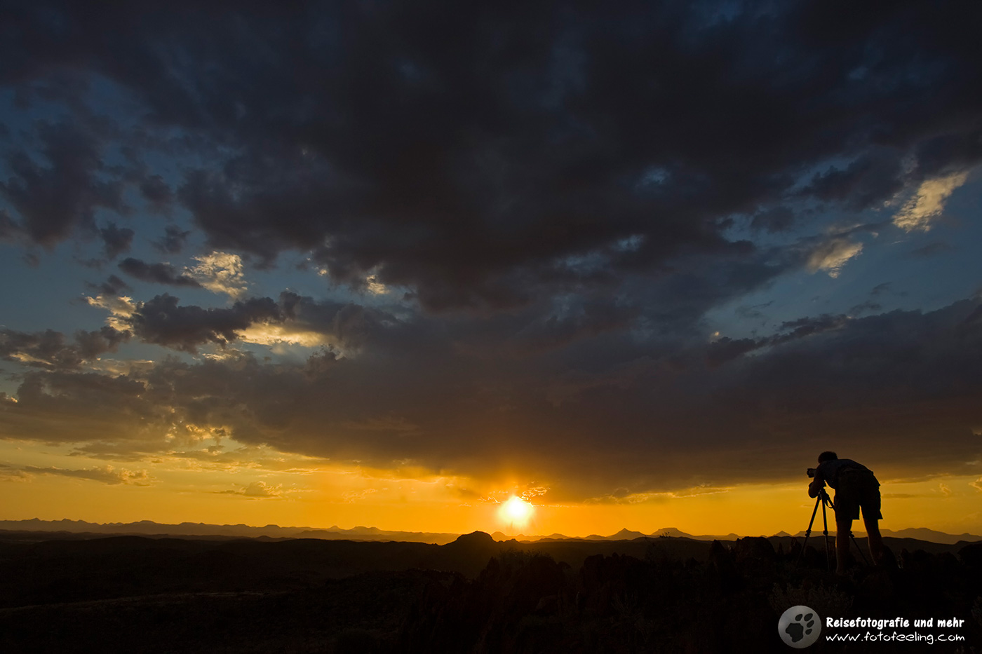 Sonnenuntergang über dem Damaraland und Kaokoveld