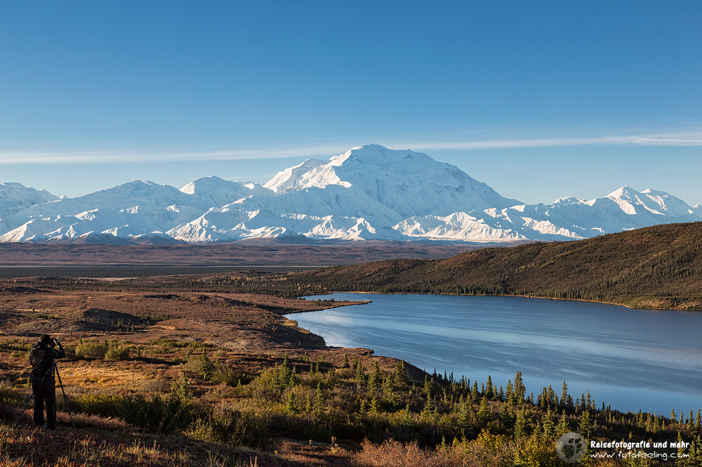 Blick auf den Wonder Lake und den Denali
