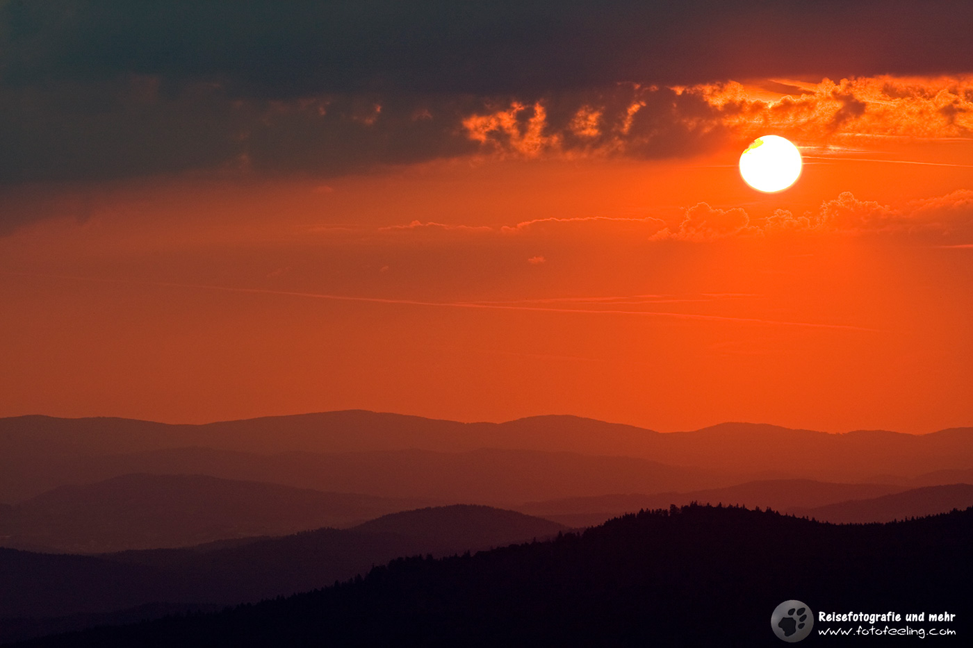 Sonnenuntergang vom Lusen, Bayerischer Wald
