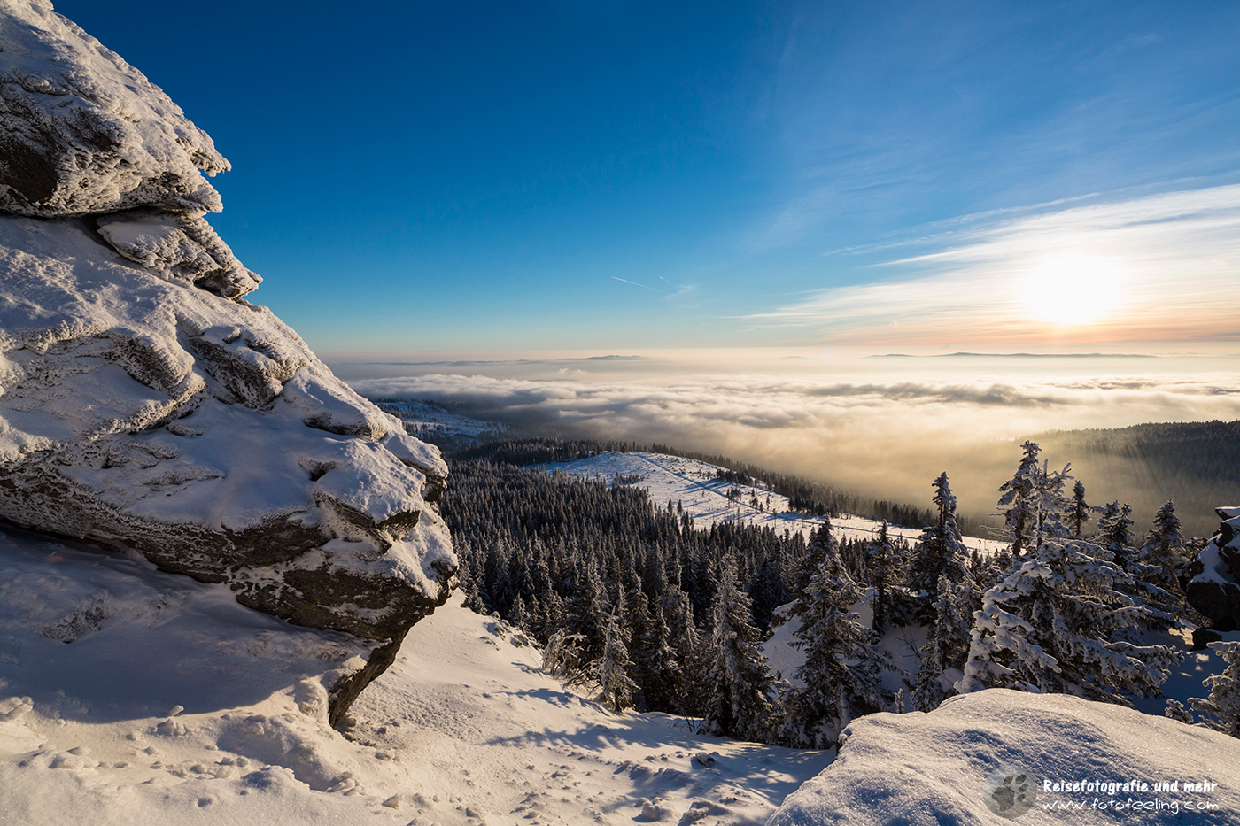 Sonnenuntergang auf dem Arber
