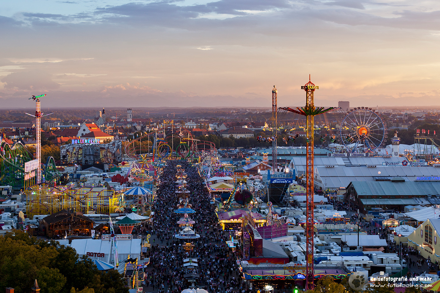 Menschnemassen auf dem Oktoberfest