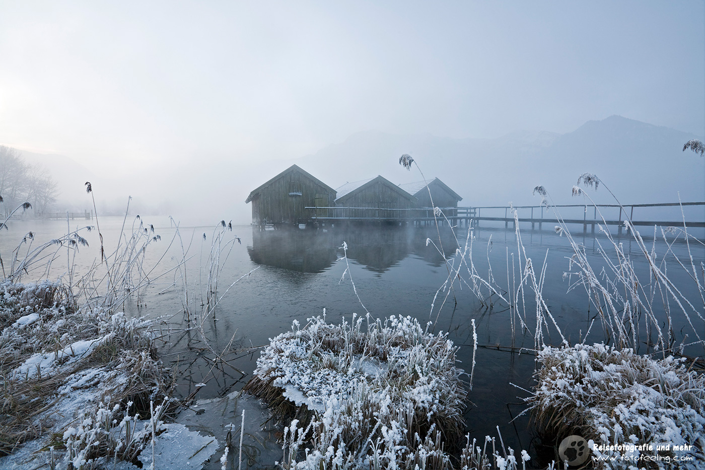 Bootshäuser am Kochelsee