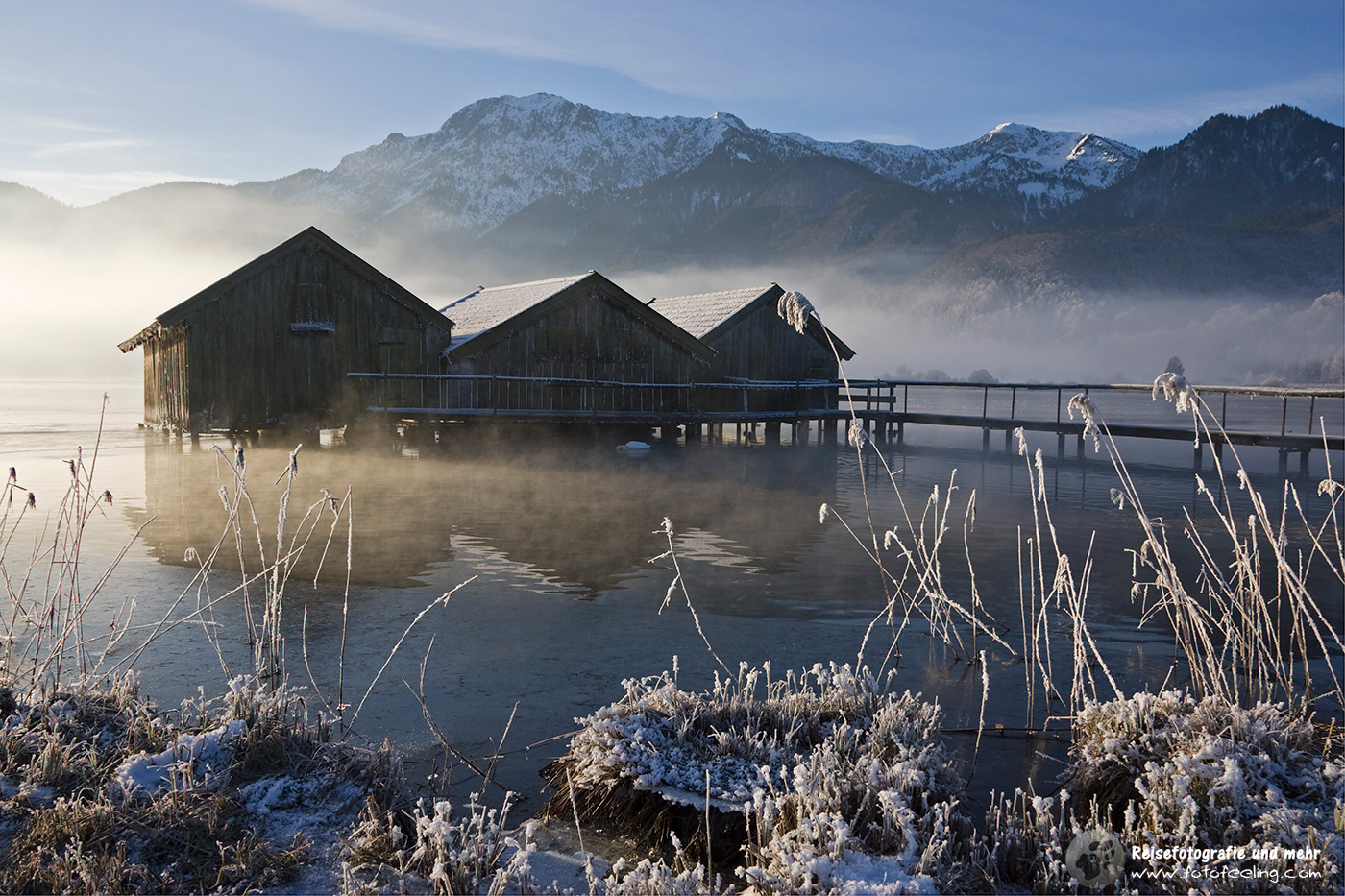 Bootshäuser am Kochelsee