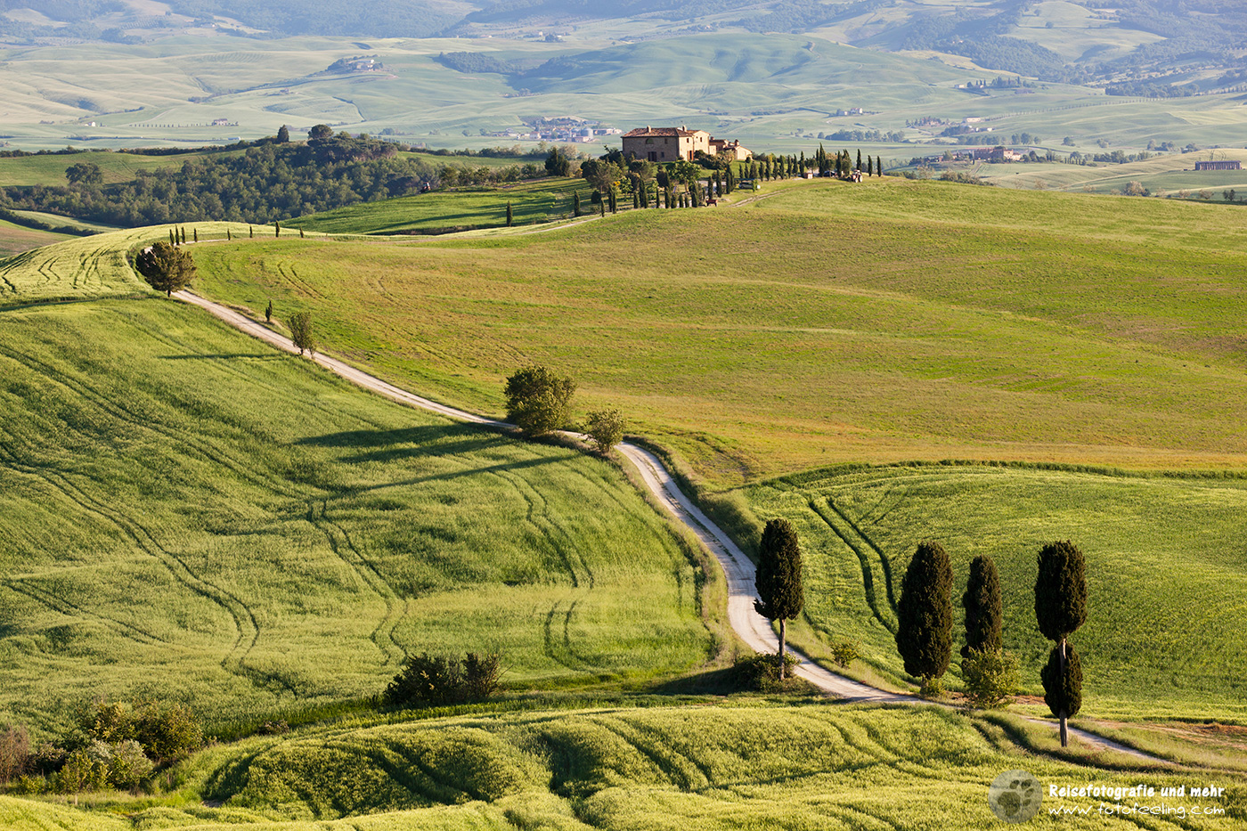 Felder und Bauernhof