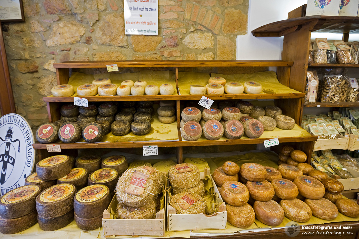 Pecorino Käse, Pienza, Italien, Toskana