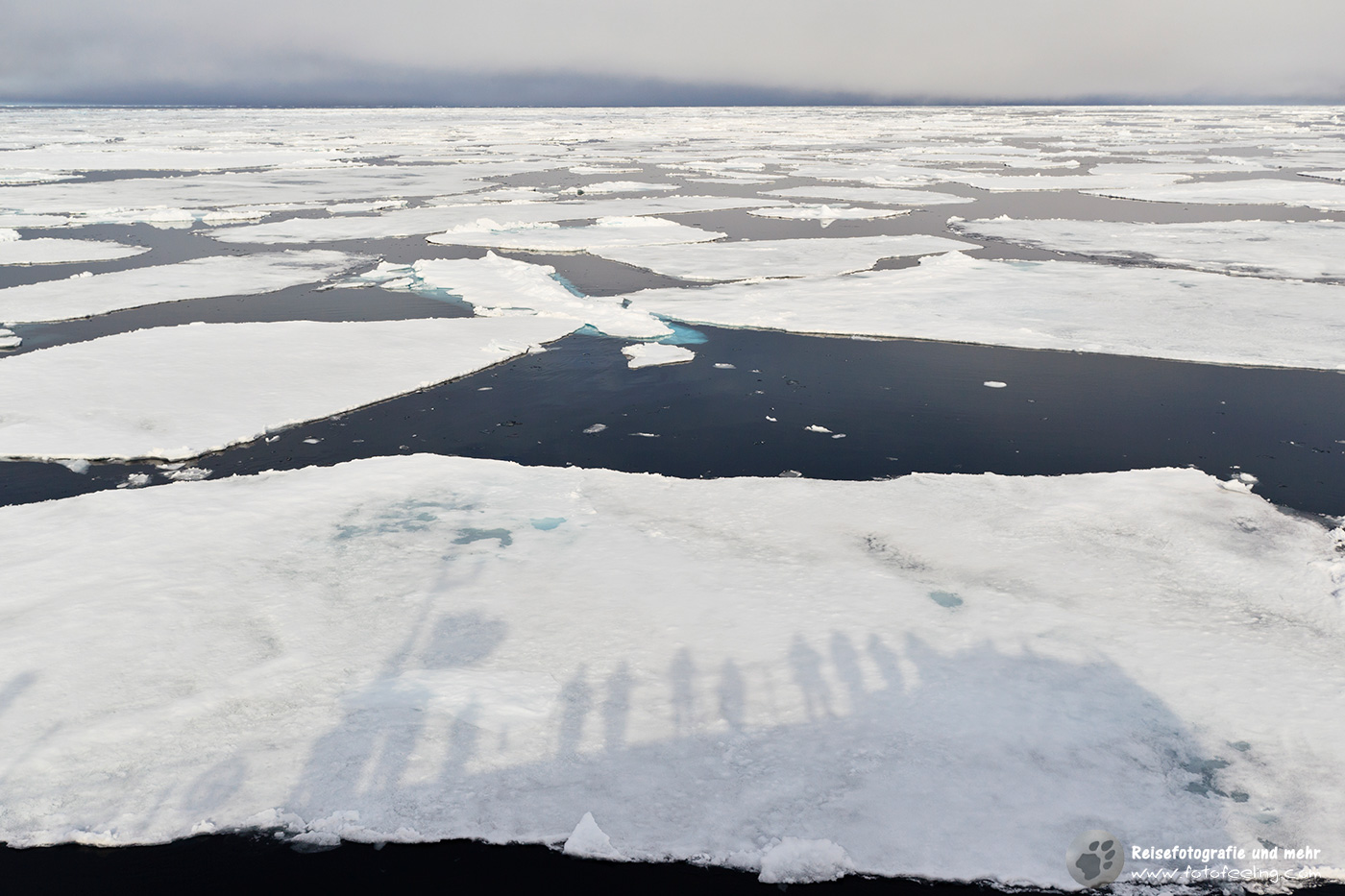 Eischollen soweit das Auge reicht