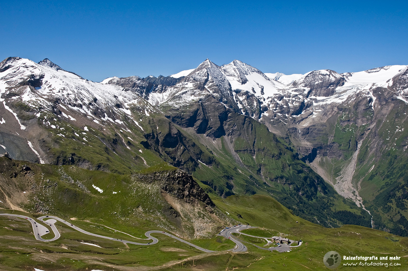 Großglockner Hochalpenstraße - Blick von der Edelweoßspitze