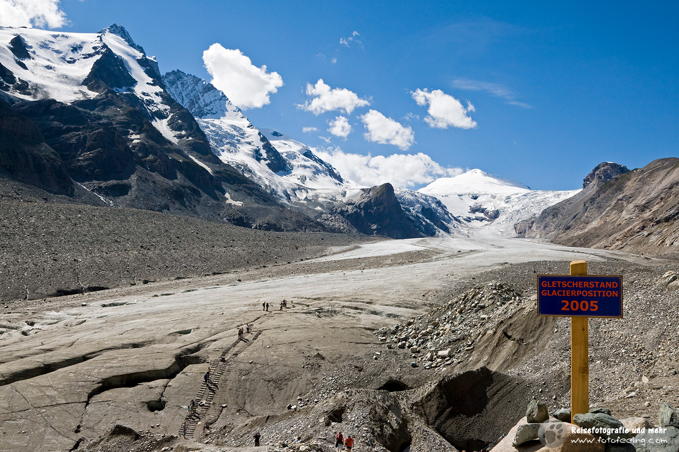 Großglockner Berggruppe mit Pasterze Gletscher