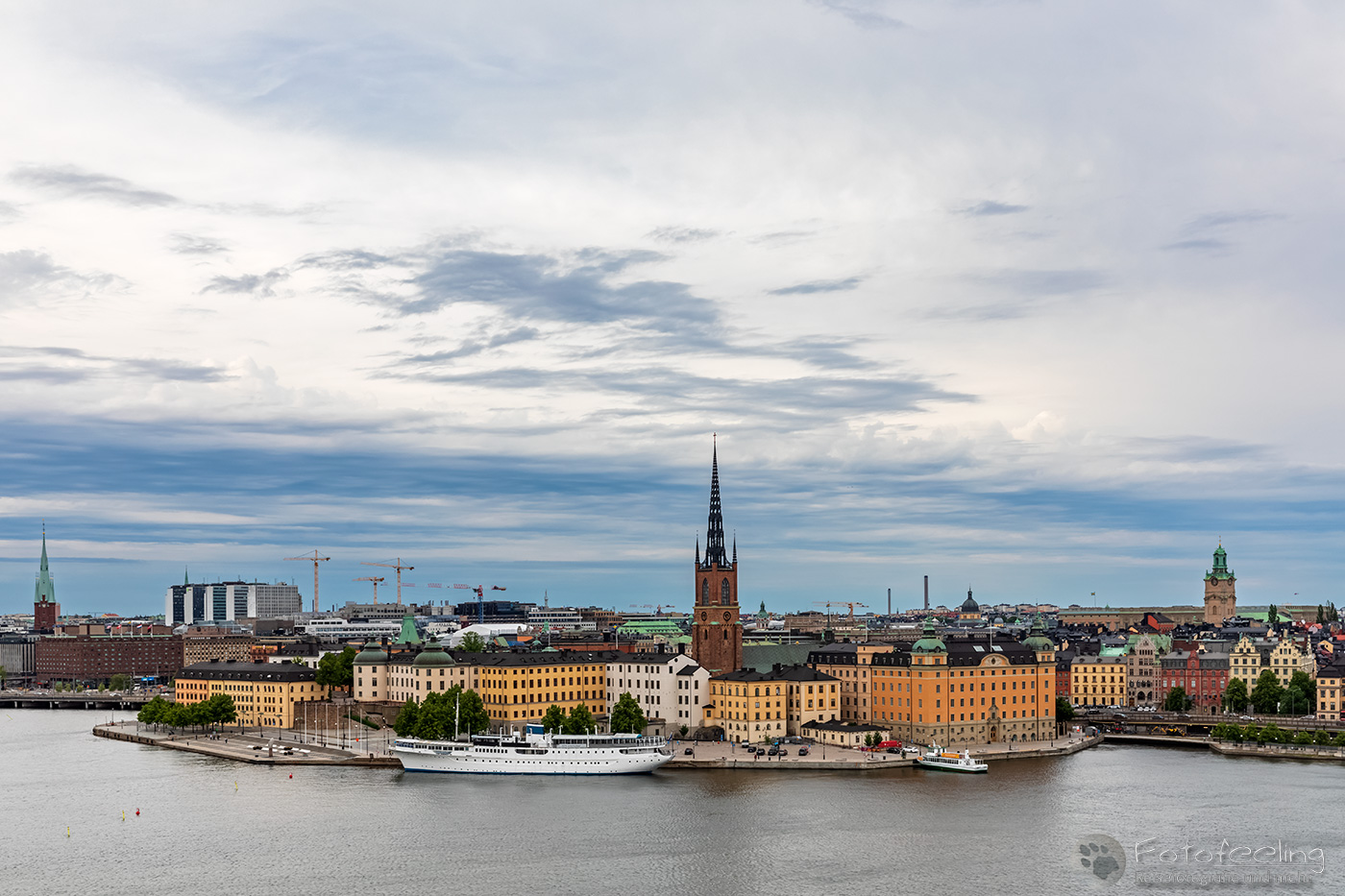 Aussicht vom Monteliusvägen, Riddarholmen, Riddarholmskyrkan