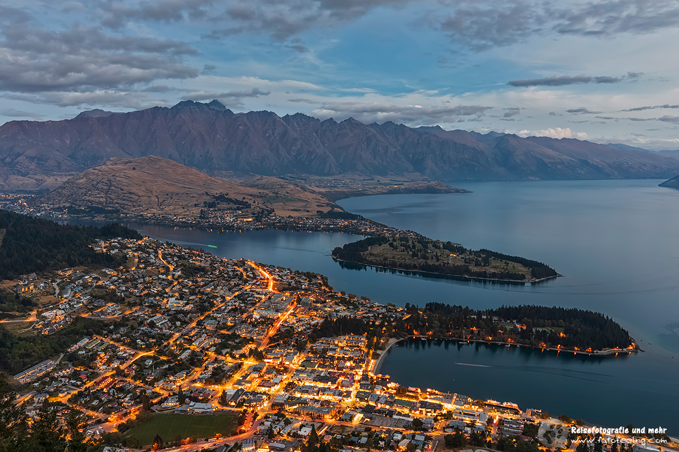 Aussicht auf Queenstown
