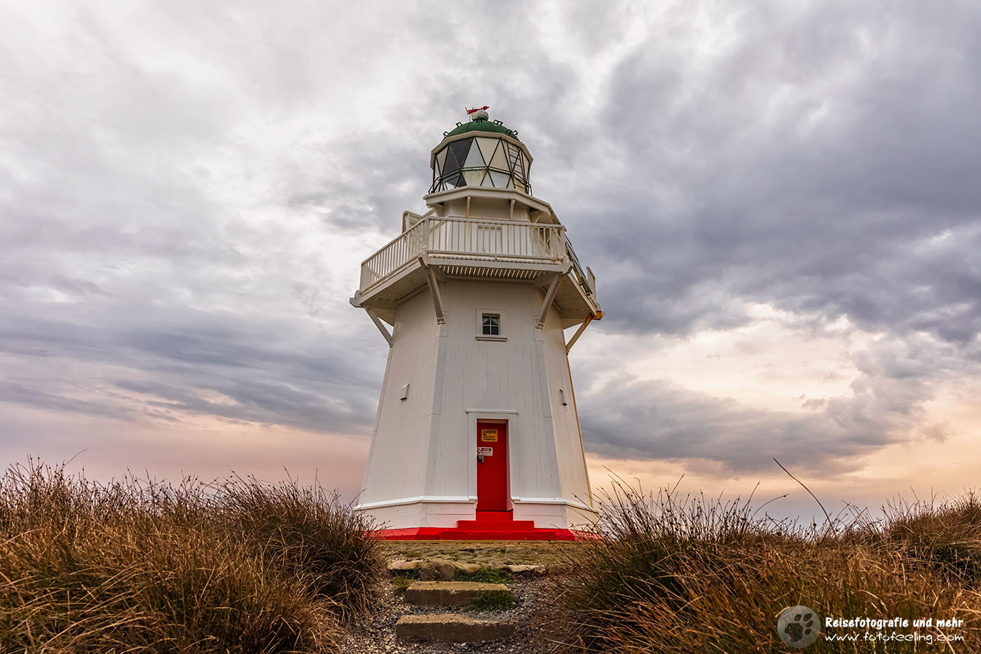 Waipapa Point Lighthouse, Sonnenuntergang
