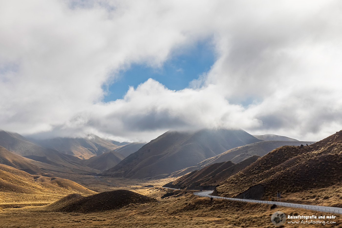 Omarama-Lindis Pass Road zum Lindis Pass