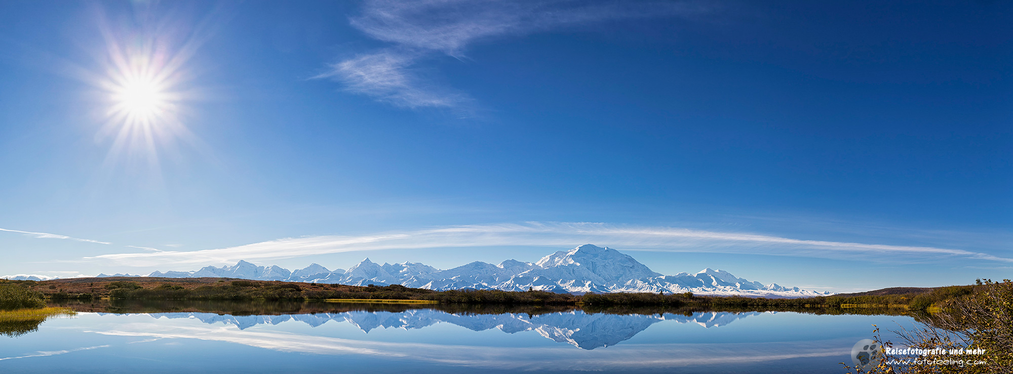Blick vom Reflection Pon d auf den Denali