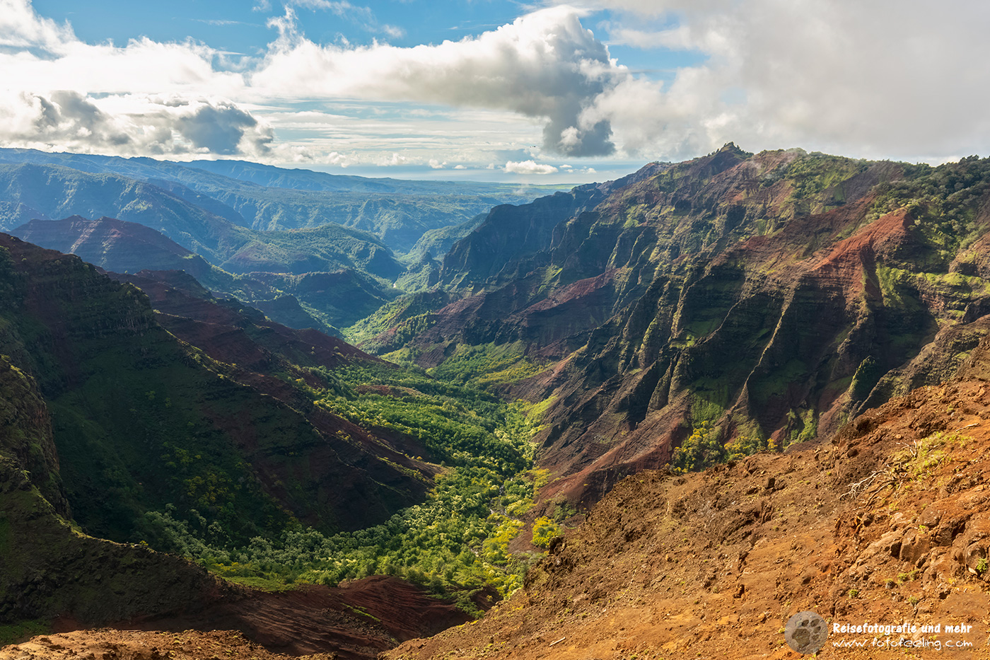Pu’u Hinahina Lookout, Aussicht in den Waimea Canyon