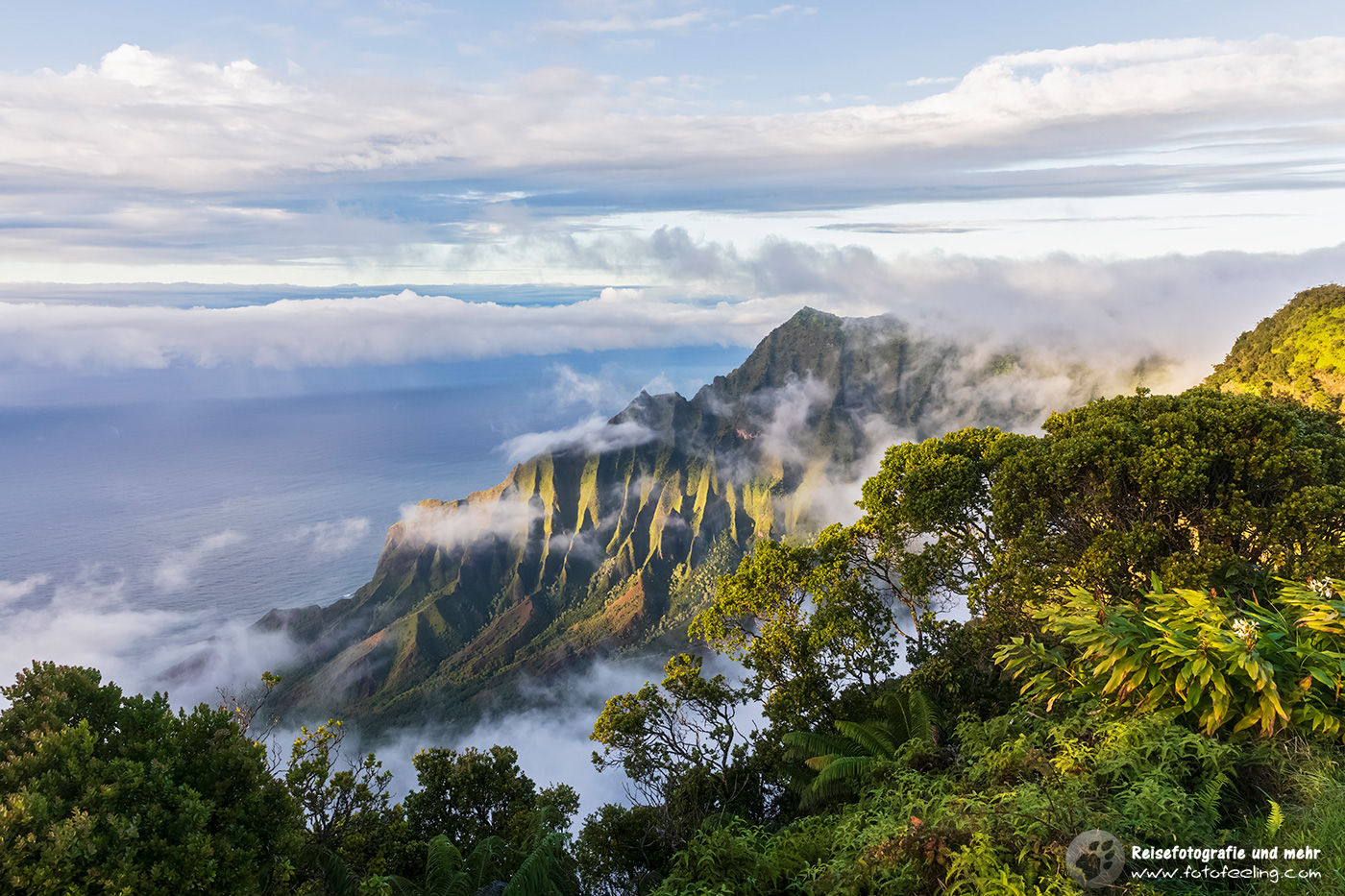 Aussicht ins  Kalalau Valley