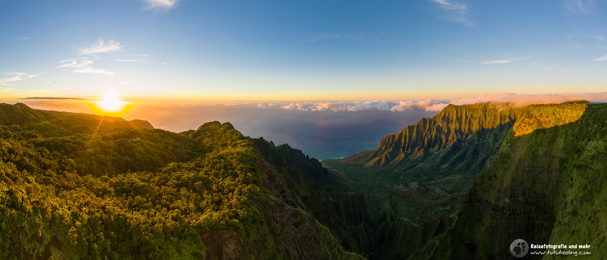 Kalalau Lookout, Aussicht ins  Kalalau Valley