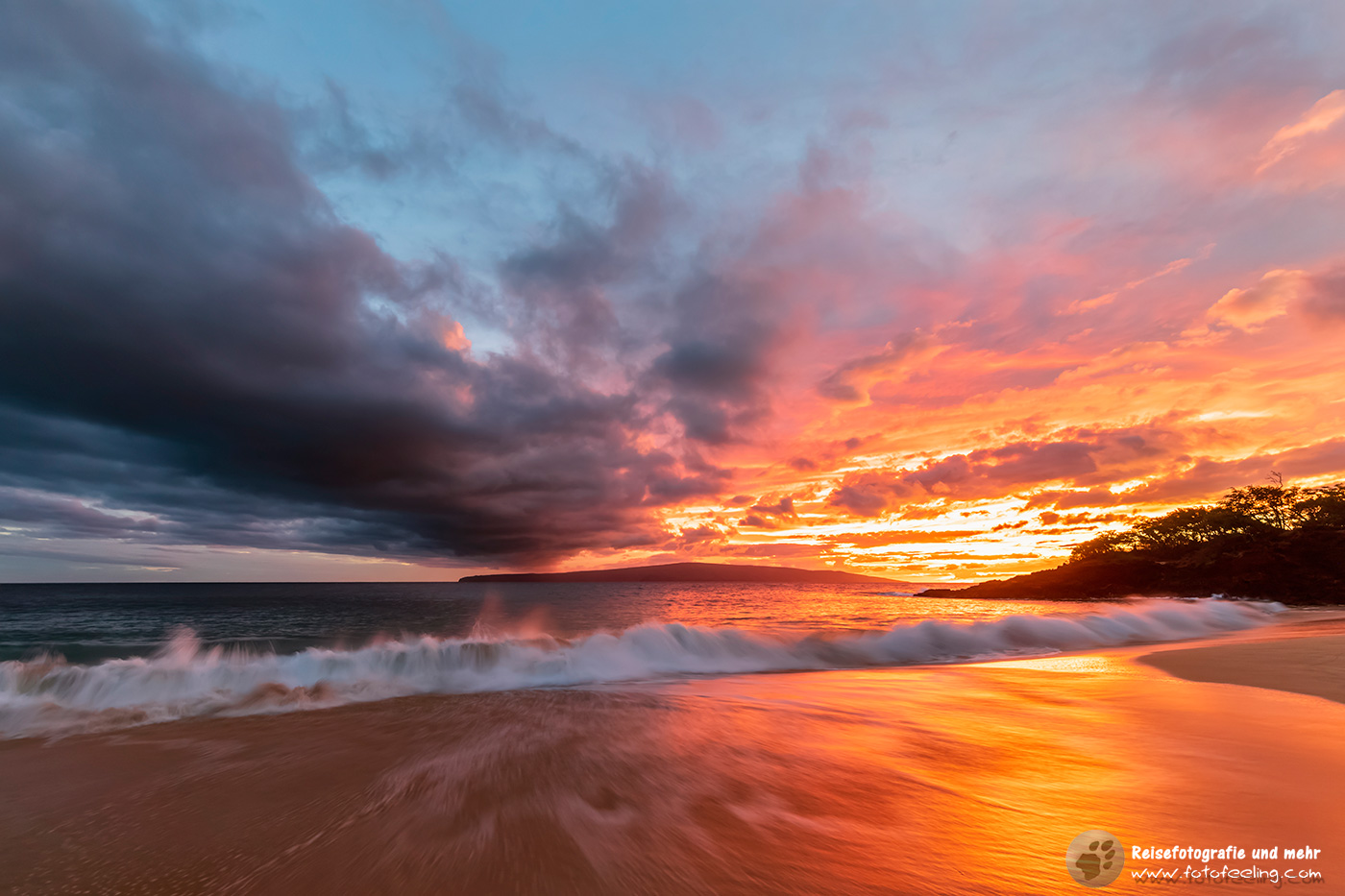 Big Beach und Rettungsschwimmer Haus im Sonnenuntergang