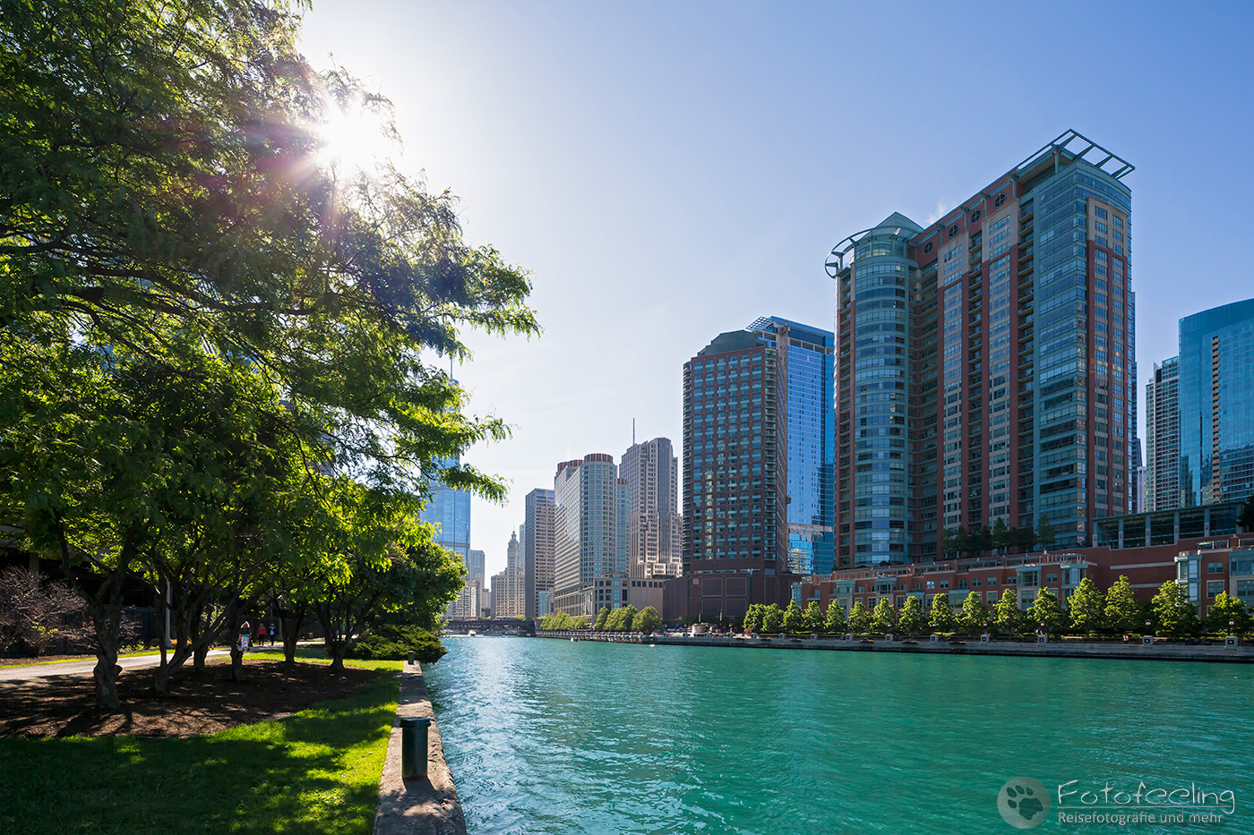 Hochhäuser am Chicago River