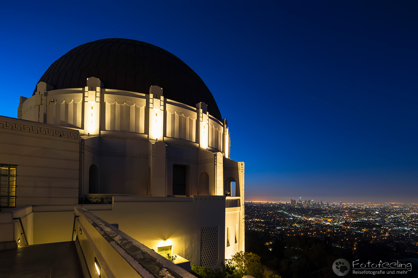 Griffith Observatory, blaue Stunde