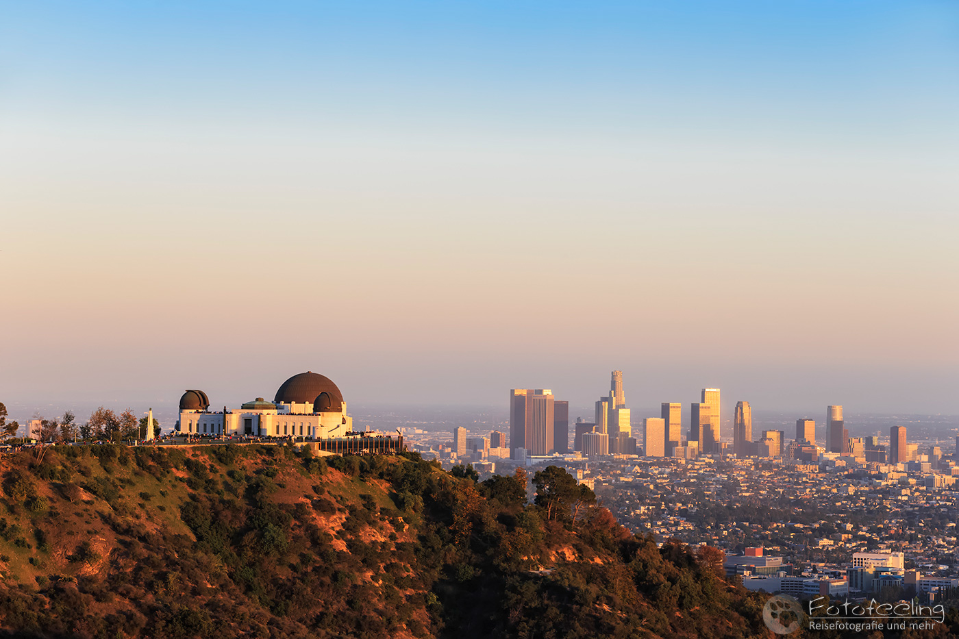 Griffith Observatory und Skyline von Los Angeles