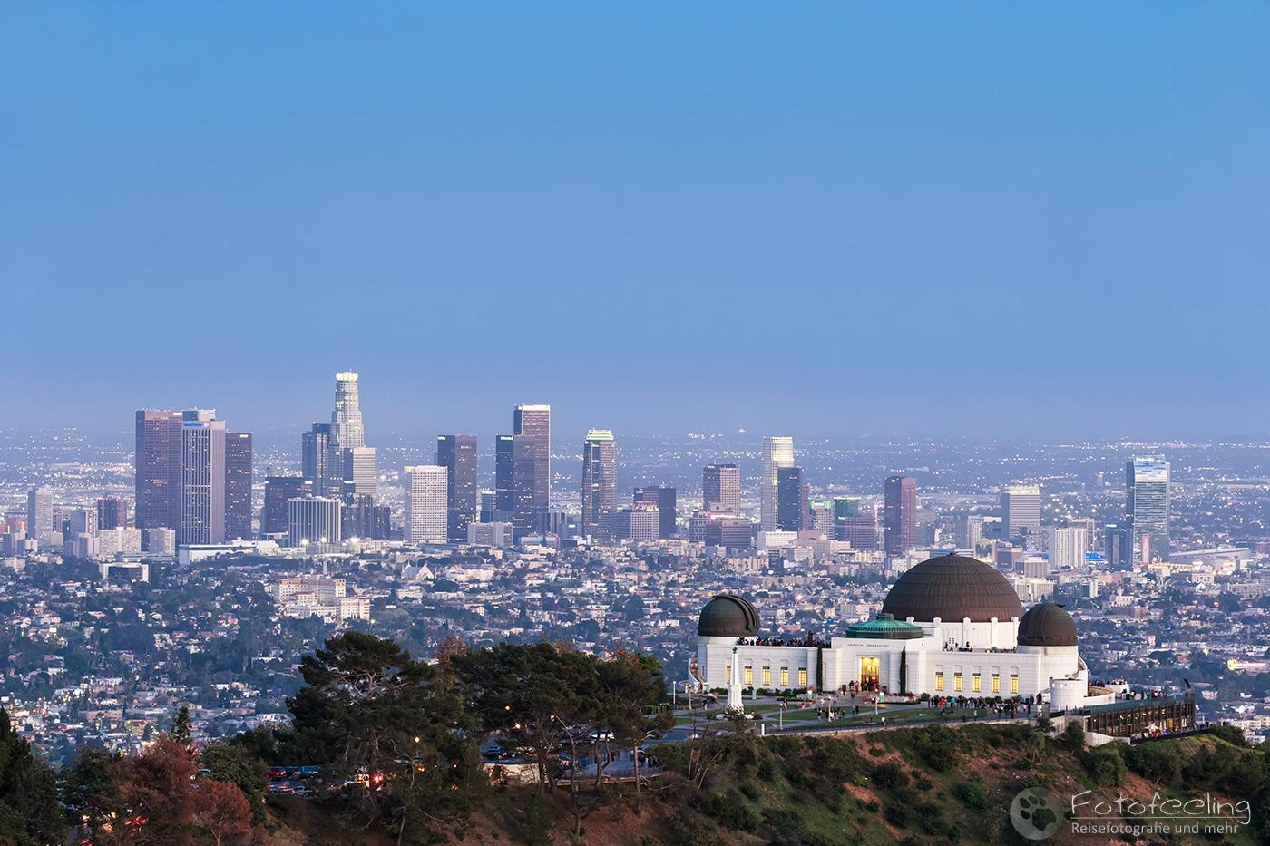Griffith Observatory und Skyline von Los Angeles