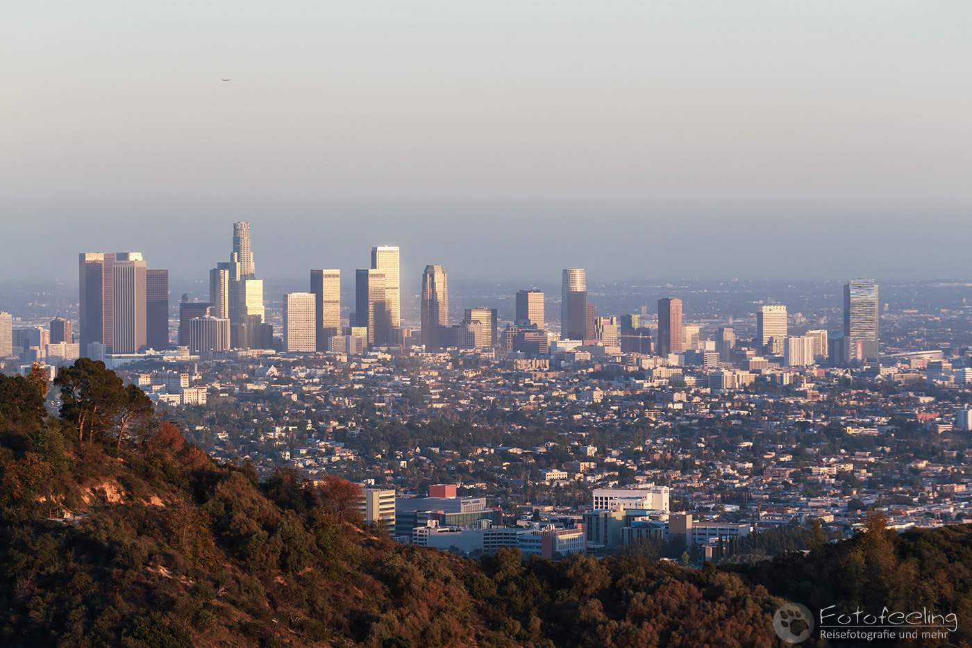 Aussicht vom Griffith Observatory auf die Skyline von Los Angeles