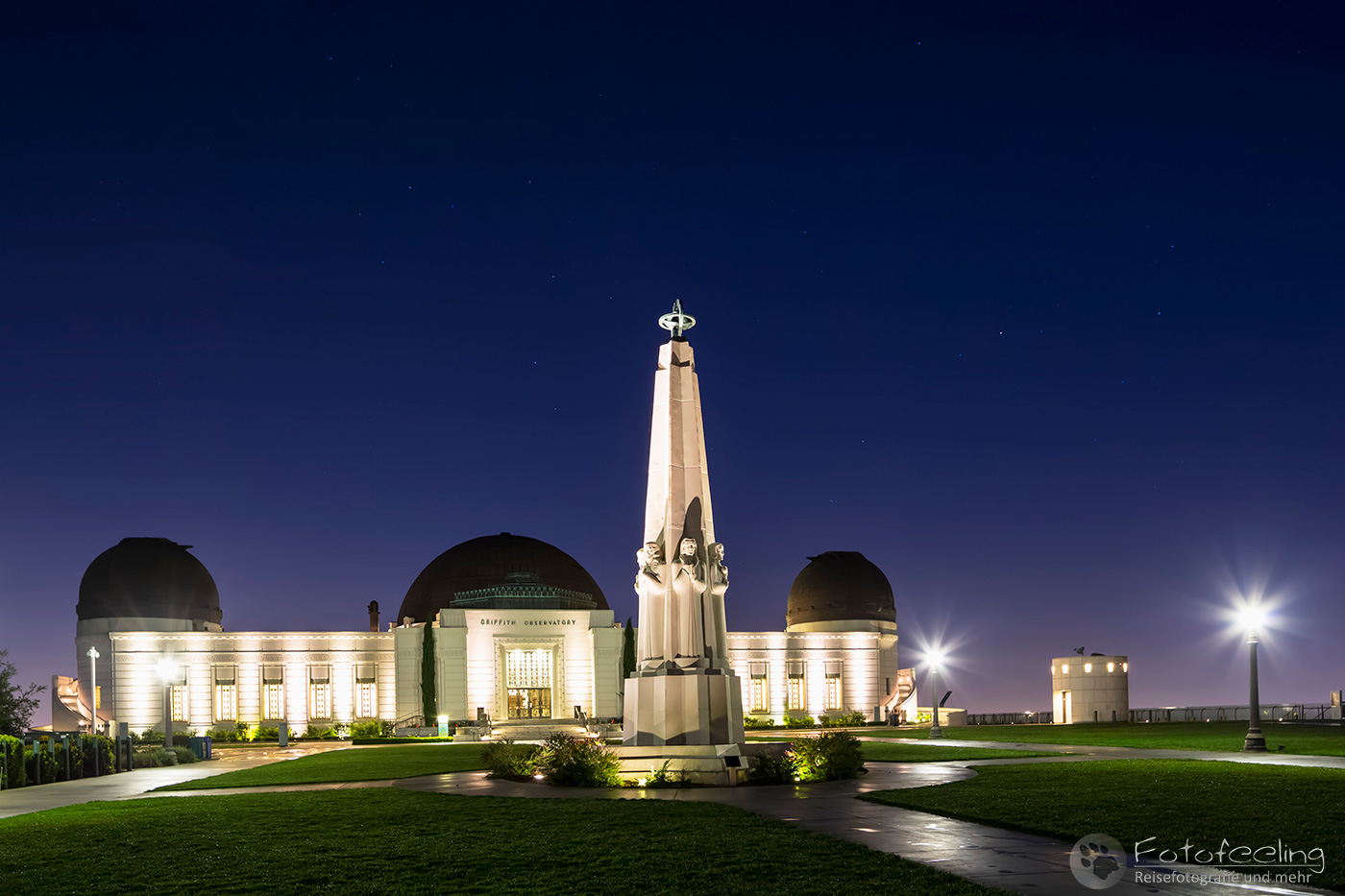 Griffith Observatory, blaue Stunde