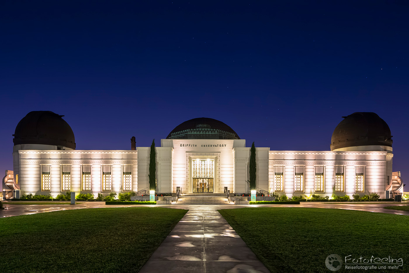Griffith Observatory, blaue Stunde