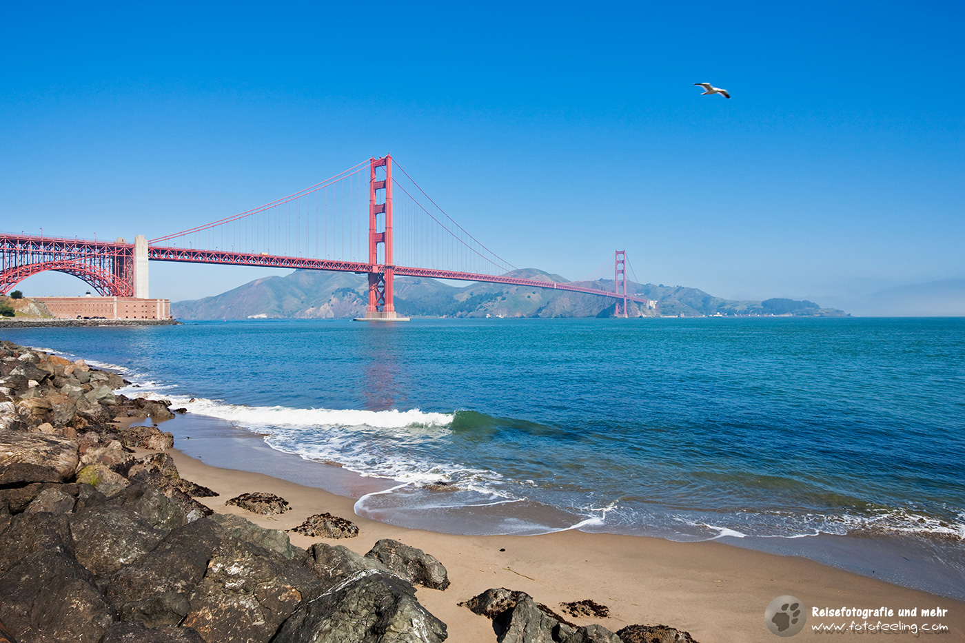 Golden Gate Brücke von der Stadt aus