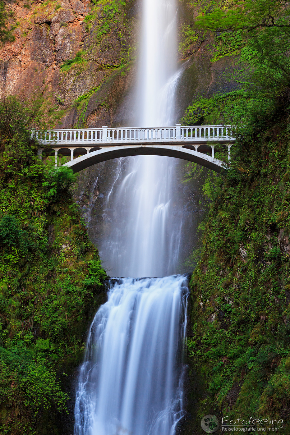 Brücke über den Multnomah Falls, Columbia River Gorge