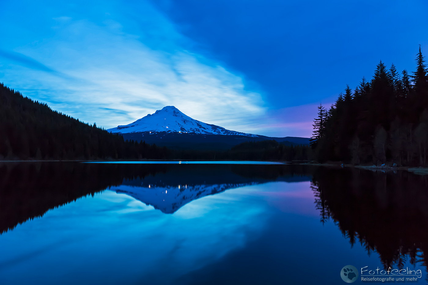Stratovulkan Mount Hood und Trillium Lake