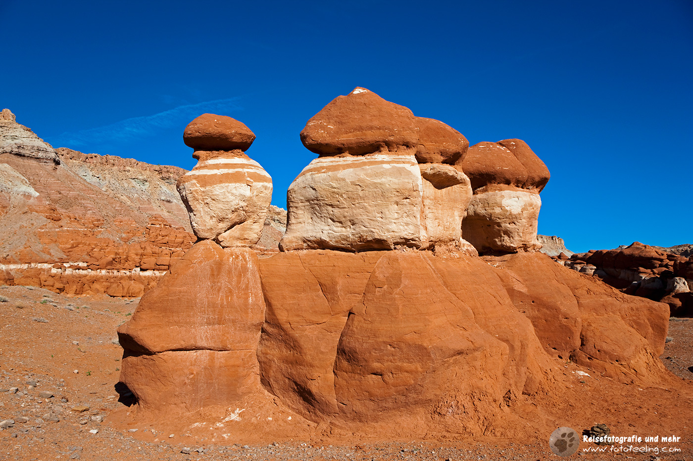 Verschiedenfarbige Sandsteinformationen, Little Egypt Geologic Site