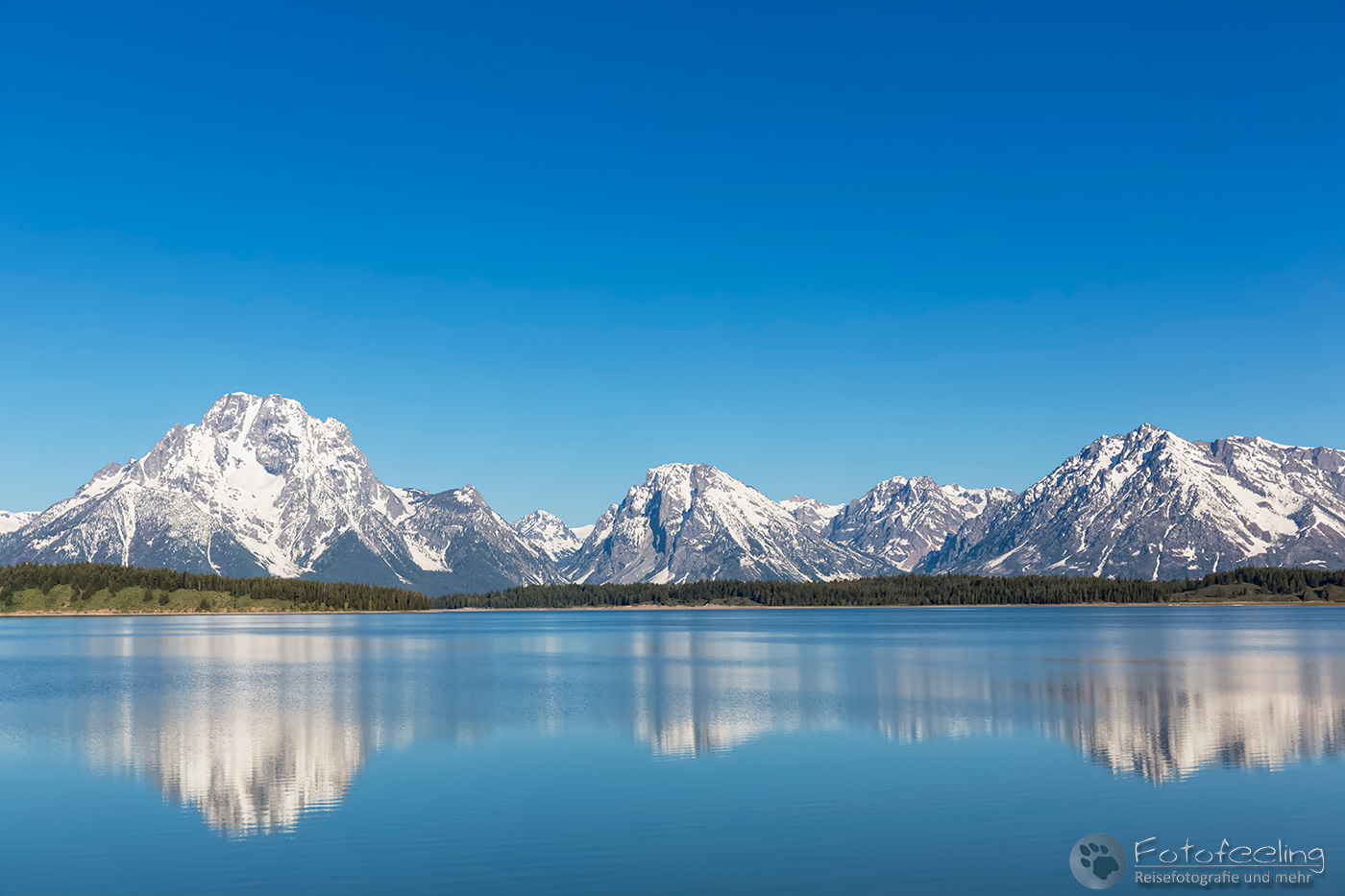 Jackson Lake mit Teton Range