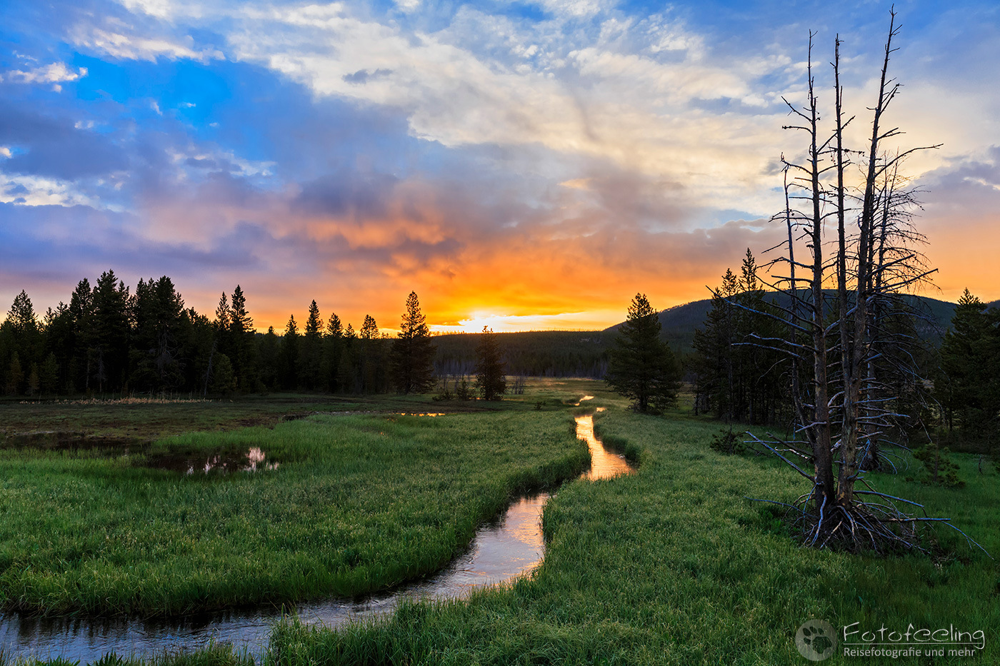 Geyser Creek im Sonnenaufgang