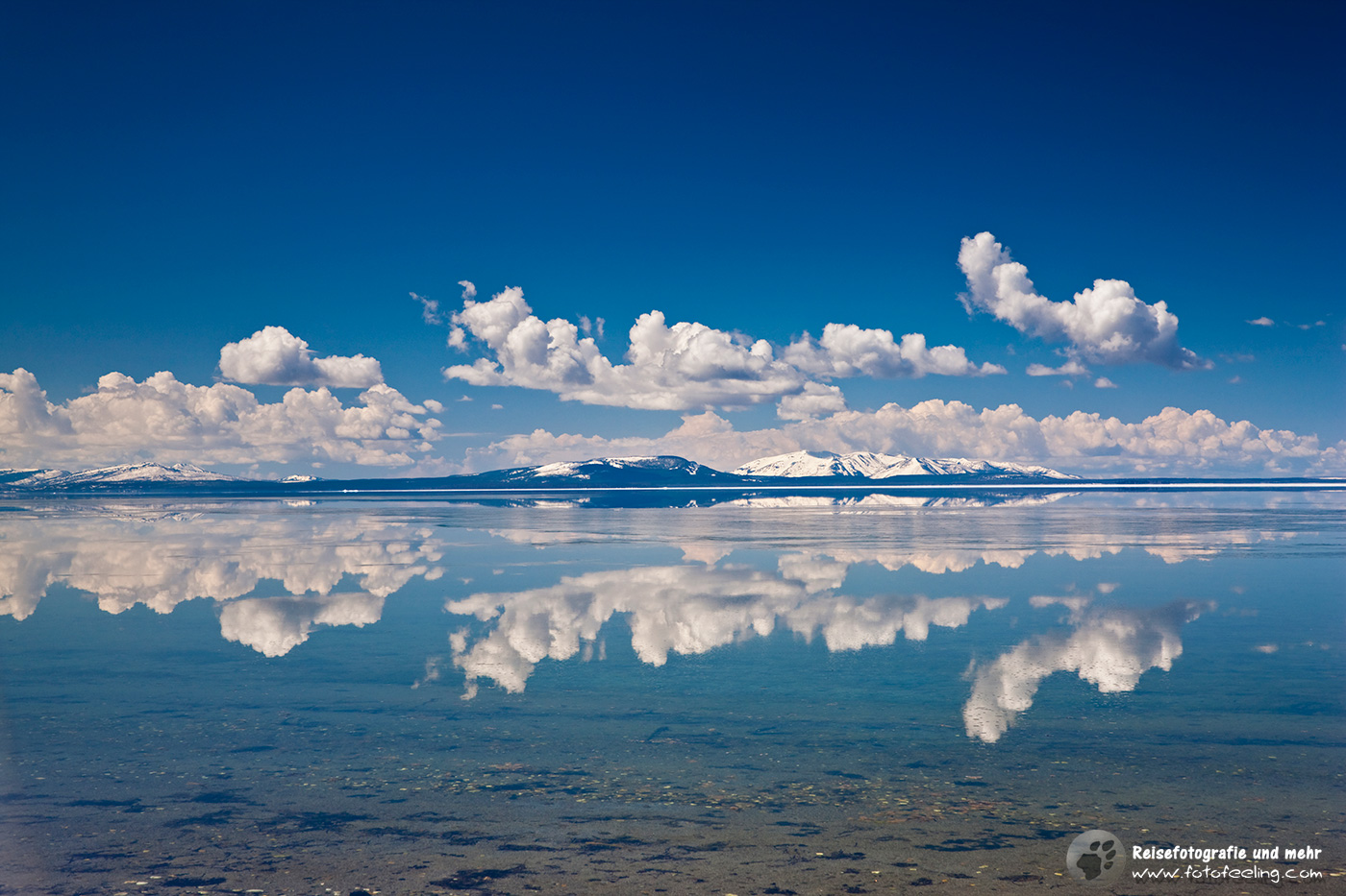 Yellowstone Lake mit den Absaroka Mountains, Rocky Mountains