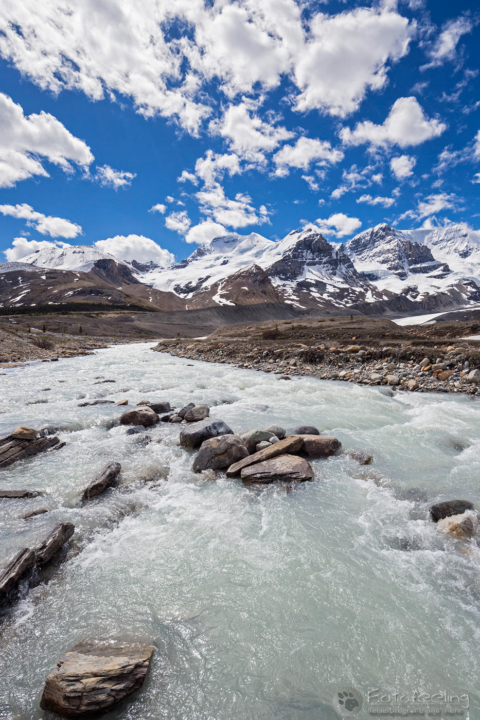 Schmelzwasser vom Athabasca Glacier