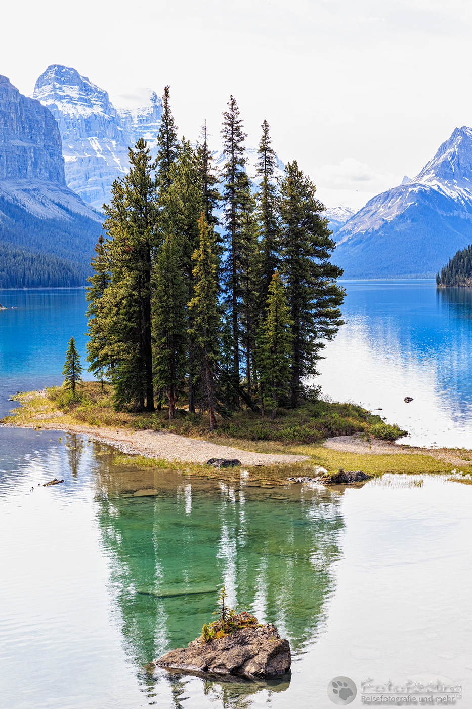 Spirit Island im Maligne Lake