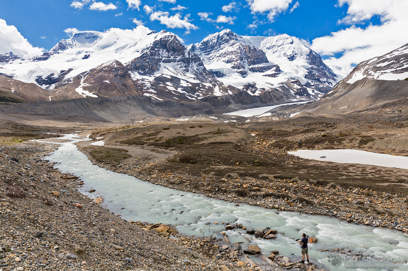 Schmelzwasser vom Athabasca Glacier