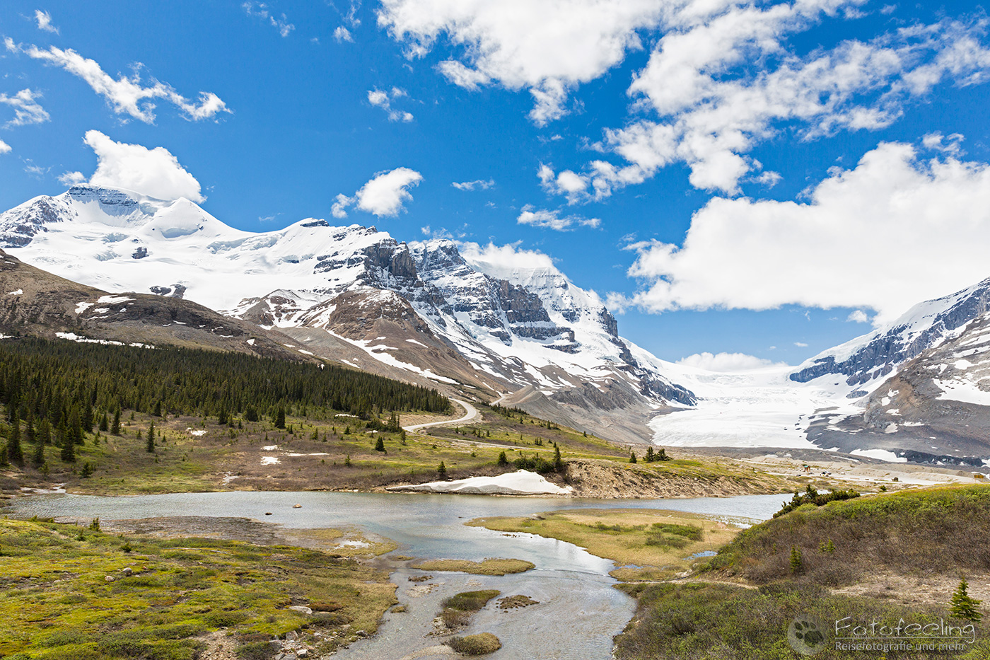 Schmelzwasser vom Athabasca Glacier