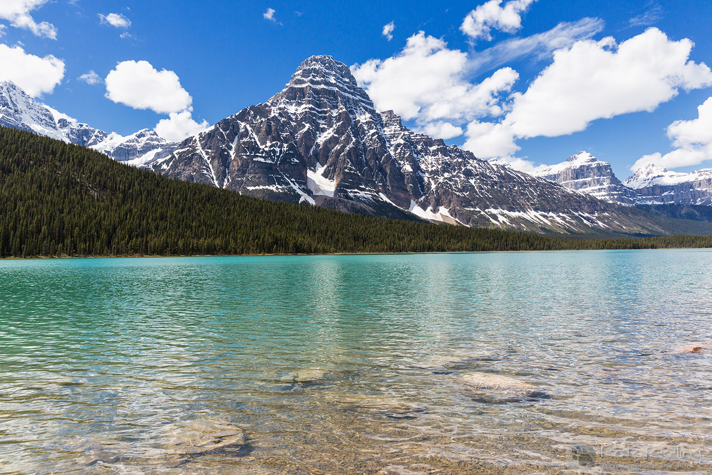 Waterfowl Lakes und Mount Chephren