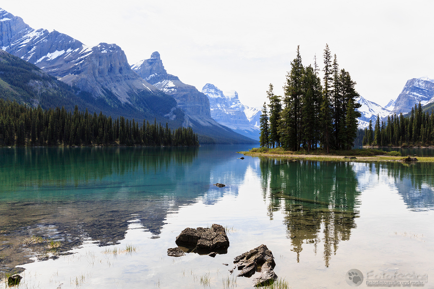 Spirit Island im Maligne Lake