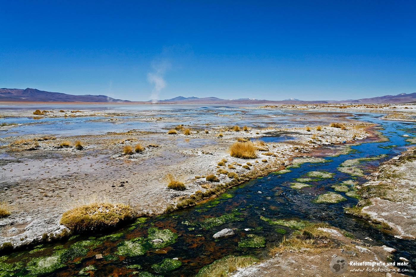 Thermalsee Aguas Termales mit Geysir