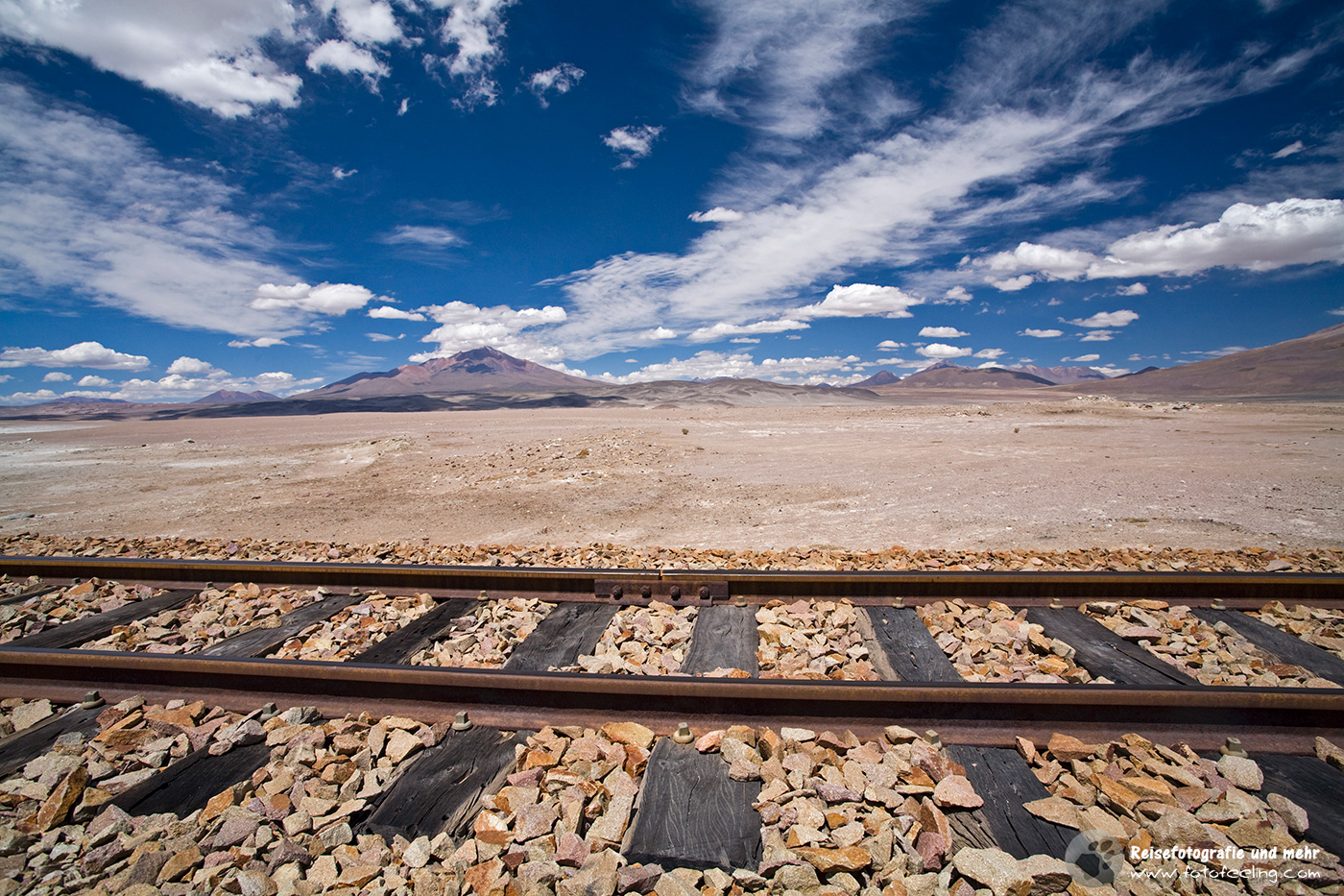 Bahngleise im Altiplano