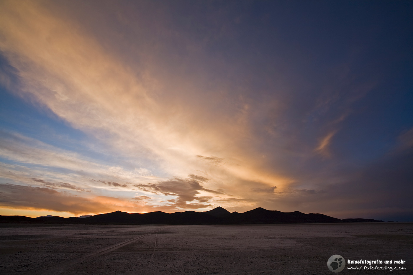 Abendstimmung am Salzsee Salar de Uyuni