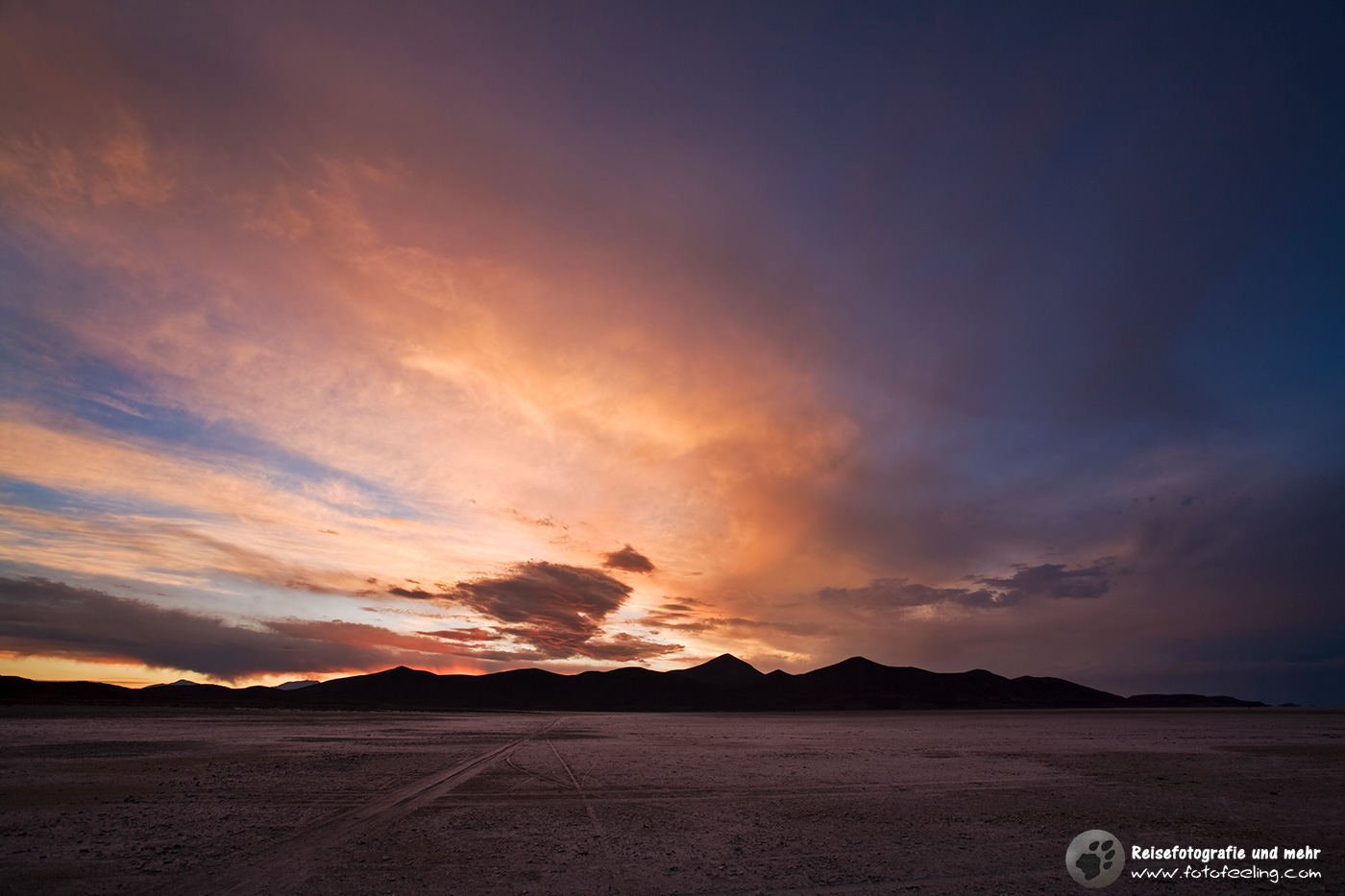 Abendstimmung am Salzsee Salar de Uyuni