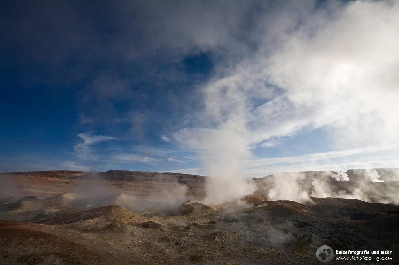 Geysir Sol de Manana frühmorgens